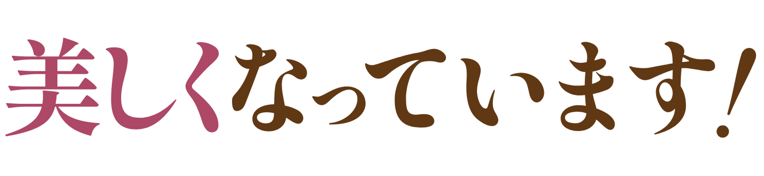 美しくなっています！